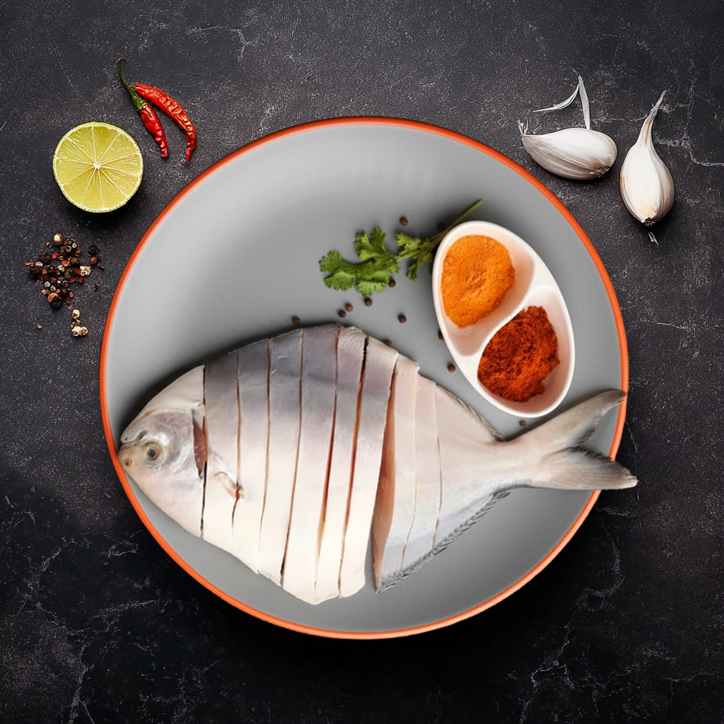 White Pomfret (Whole Fish)